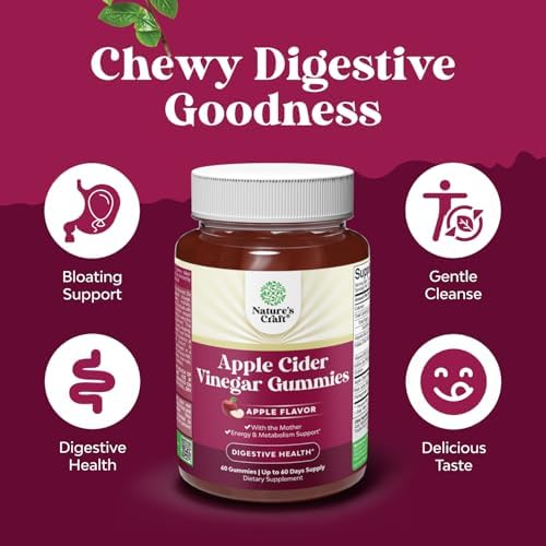 Apple Cider Vinegar Gummies - Energy and Metabolic Support - 60 Count