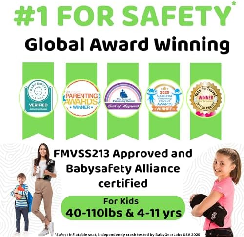 BubbleBum Inflatable Travel Booster Car Seat – Backless Booster carseat