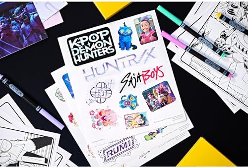 Crayola Kpop Demon Hunters Art Case (40+pcs), Coloring & Sticker Craft Kit