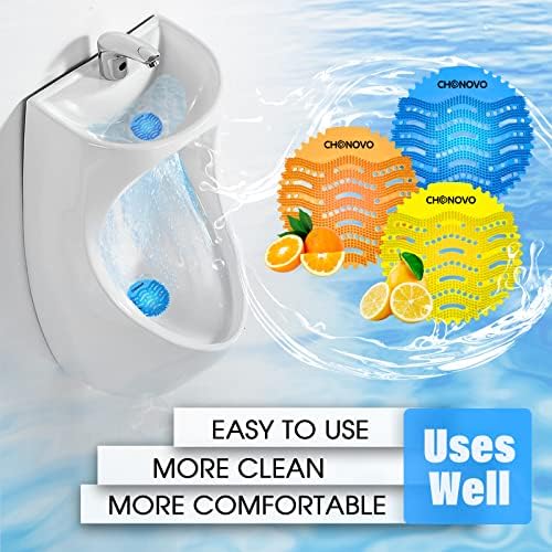 CHONOVO Urinal Screen Deodorizer, 24 Pack Urinal Cake Bulk with 3 Scents