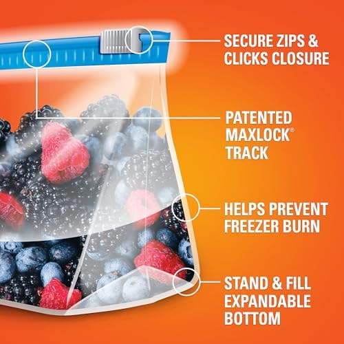 Hefty Slider Freezer Bags, Gallon Size, 56ct