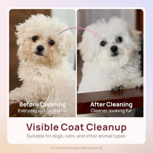 HICC PET Pet Cleaning Wipes for Dogs & Cats, Paws & Coat, 100 Count