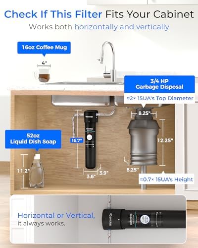 Waterdrop 15UA Under Sink Water Filter System, 19000 Gallons, 2 Years