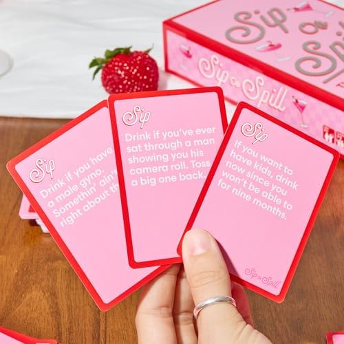 Sip or Spill, Girls Night Drinking Party Game for Adults by Relatable