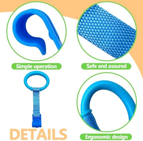 4 Pcs Baby Playpen Pull up Rings, 4 Color Baby Crib Pull up Rings