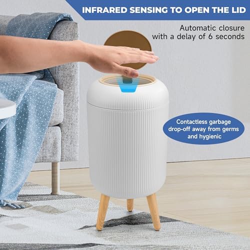 Pukomc Smart Sensor Wastebasket, Convenient and Hygienic Easy to Use
