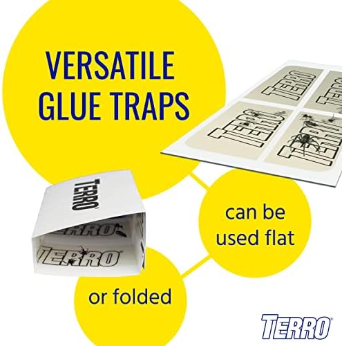 TERRO Spider & Insect Trap, 10-Pack Sticky Glue Traps