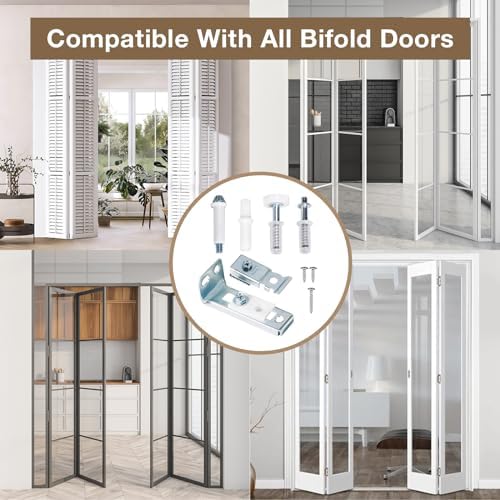 Bifold Door Hardware Repair Kit, 2-Pack Bifold Closet Door Hardware Kit Folding Door Hardware Repair Replacement Tool Kit