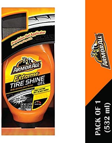 Armor All Extreme Tire Shine Gel, Long Lasting Black Tire Shine, 18 Fl Oz