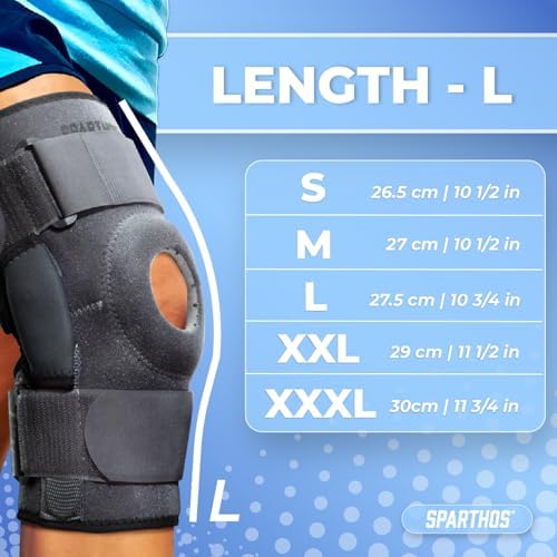 Sparthos Knee Brace for Women & Men - Meniscus Tear Support - Gray-L