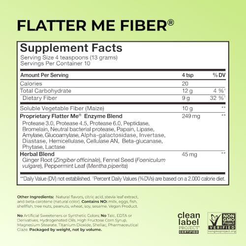 HUM Flatter Me Fiber Pineapple Passion Fruit Fiber Powder, 10 Servings