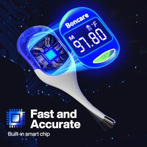 Boncare 9 Seconds Basal Body Thermometer for Ovulation (Rice-White)