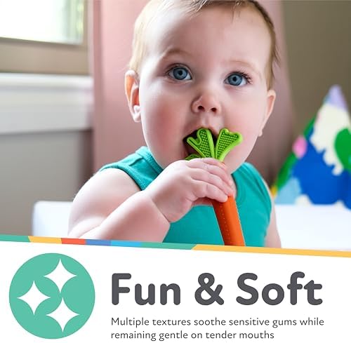 Nuby Silicone Carrot Hollow Teether Tube