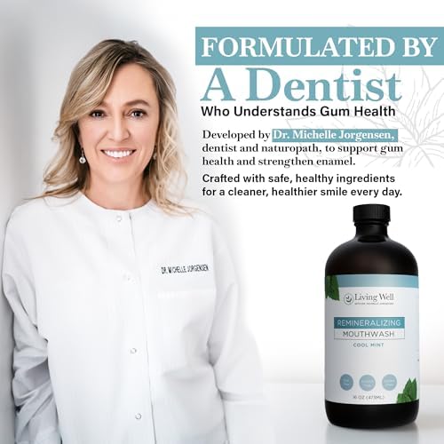 Living Well Dr. Michelle Remineralizing Mouthwash, Cool Mint