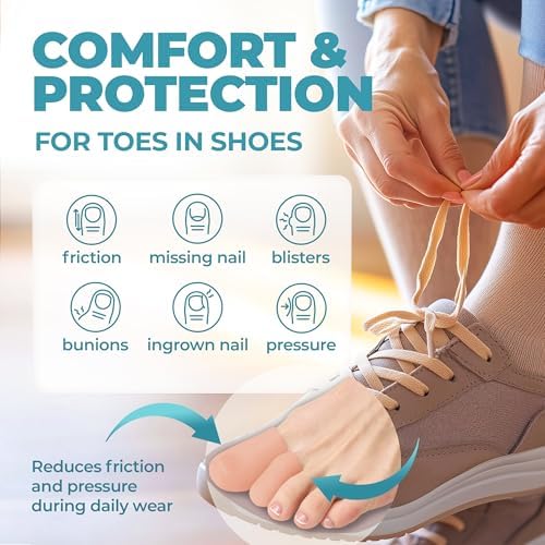 Homergy Gel Toe Caps with Coconut Oil for Missing Toenails & Corns
