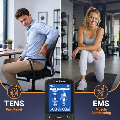 Comfytemp 4 Outputs FSA TENS Unit Muscle Stimulator to Cover Multiple Parts