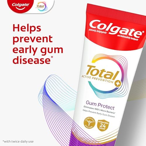 Colgate Total Gum Protect Whitening Toothpaste, SLS Free, 3 Pack, 3 oz