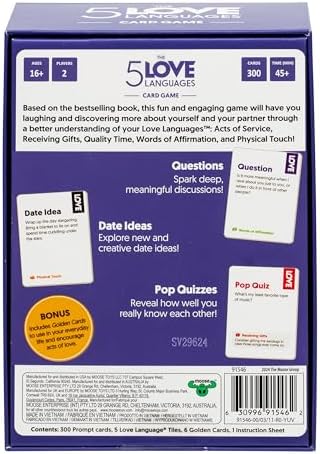 The 5 Love Languages® Card Game, Couples Games for Adults, 2 players, 16+
