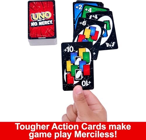 Mattel Games UNO Show ‘em No Mercy Card Game in Storage Tin,Ages 7+