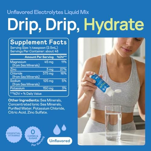Hi-Lyte Electrolytes for Fasting, Immune Support and Rapid Hydration | 48 Servings | NO Calories NO Sugar | 20%+ More Potassium, Magnesium & Zinc