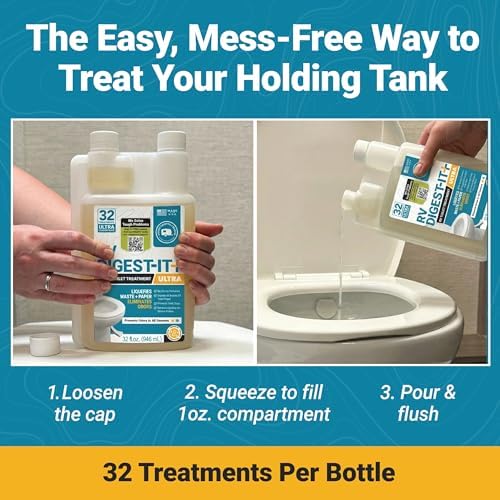 Unique RV Toilet Treatment, RV Digest-It Ultra Liquid, 32 Uses