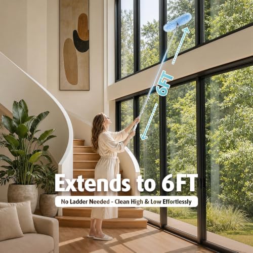 AIR U+ 6ft Extendable Duster with 20 Refills for Swiffer Dusters