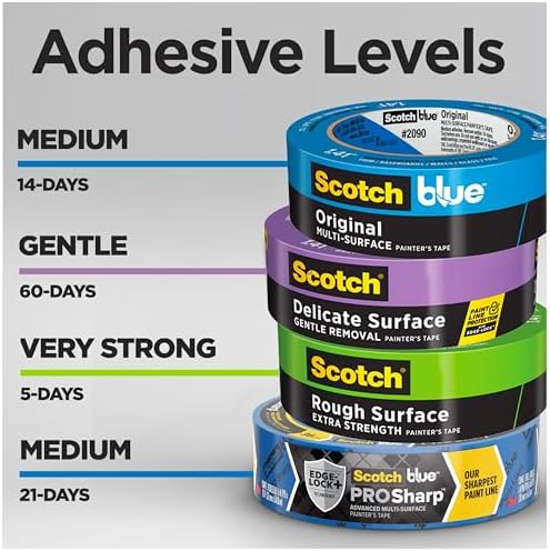 ScotchBlue Original Multi-Surface Painter's Tape 1 Inch Wide, 6 Rolls