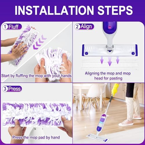 Cafonil 40 Pack Disposable Power Mop Pads for Swiffer Power Mop Pads