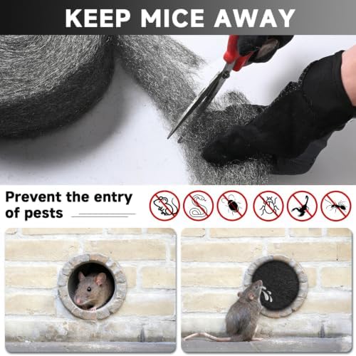 Steel Wool Mice Control, #1 Steel Wool, 65FT (1.1LB) Coarse Medium