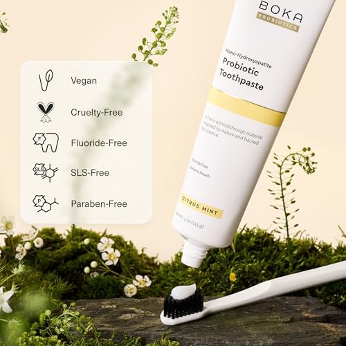 Boka Probiotic Toothpaste - Fluoride Free, Nano Hydroxyapatite Toothpaste