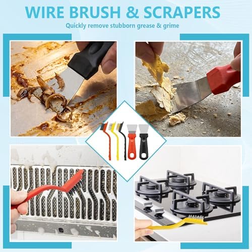 18PCS Crevice Cleaning Brush Hard Bristle Scrub Brushes for Gaps with Box