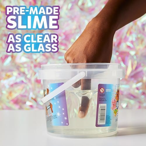 Elmer's Gue Premade Slime, Glassy Clear 3 Lb. Bucket - Includes 5 Sets of Slime Add-ins