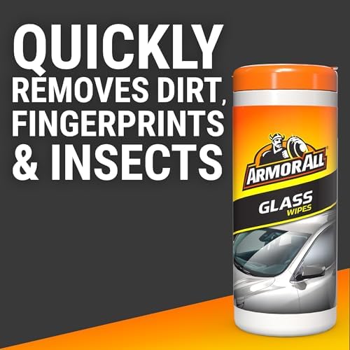 Armor All Car Glass Wipes, Auto Glass Cleaner, 90 Count