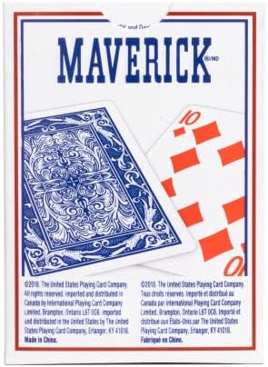 Maverick Playing Cards 12 Pack, Standard Index, Bulk Red and Blue Decks