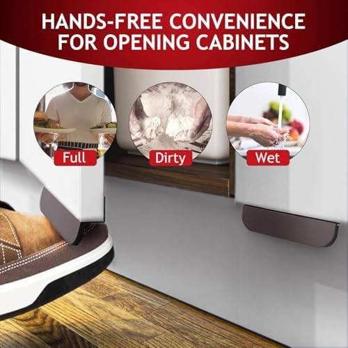 RVPEKUPE 1-Pack Under Cabinet Foot Pull for Trash Drawer, Matte Black 4"