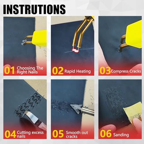 Plastic Welder,2 in 1 Plastic Welding Kit,Hot Stapler Car Bumper Repair Kit