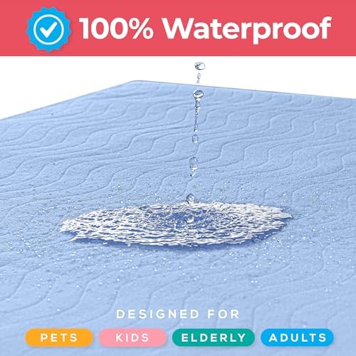 4 Pack Waterproof Reusable Heavy Absorbency Incontinence Bed Pads 34"x36"