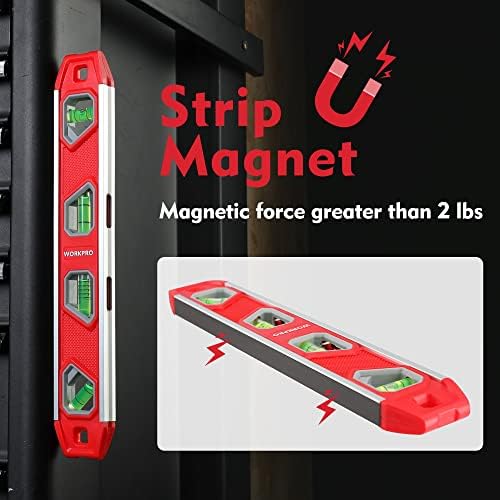 WORKPRO 12 Inch Magnetic Torpedo Level