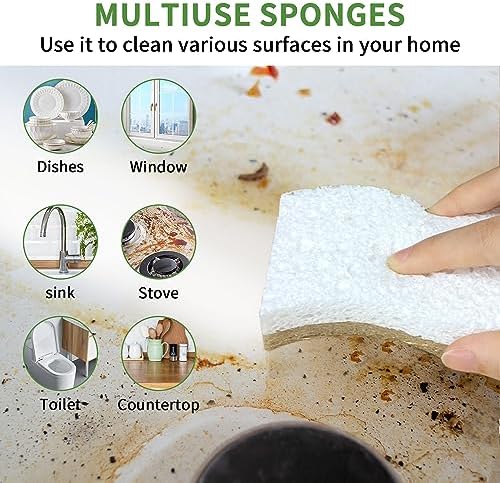 9 Pack Biodegradable Natural Kitchen Sponge Dish Sponges