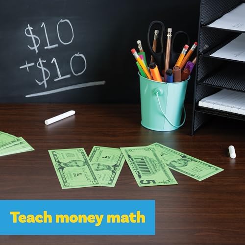 Learning Advantage Five Dollar Play Bills, Set of 100 Paper Bills