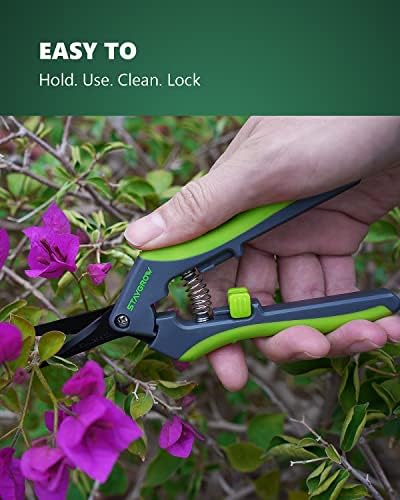 2pcs 6.5" Pruning Shears for Gardening Ultra Sharp Garden Scissors