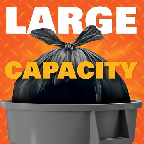 Hefty Easyflaps Multipurpose 30 Gallon Large Trash Bags, Black, 40ct