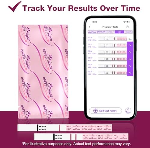 easy@Home Pregnancy Test Strips, 20 Pack with Premom App