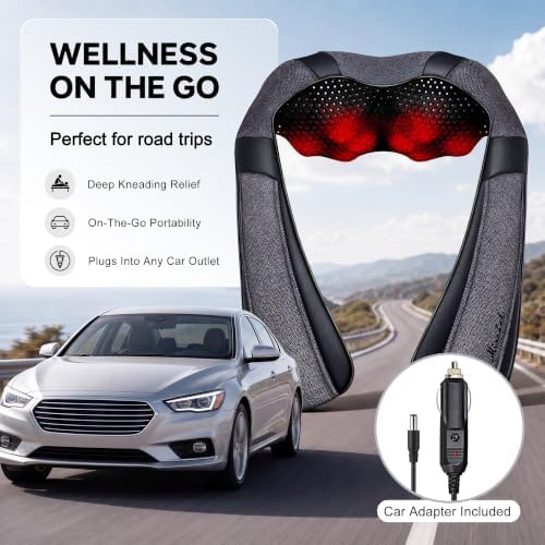Mirakel Heat Neck Massager for Pain Relief Deep Tissue - Gift for Women Men