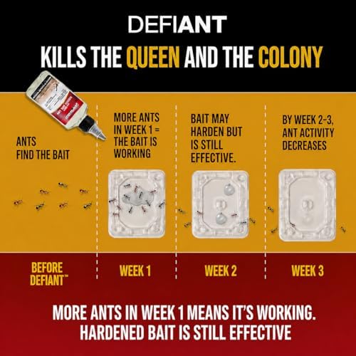 Catchmaster Defiant Liquid Ant Killer & Bait, Sugar Ant Traps Indoor