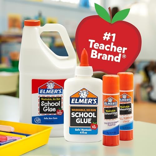 Elmer's Liquid School Glue, White, Washable, 32 Ounces - Great for Making Slime, Arts & Crafts, Back to School, #1 Teacher Brand