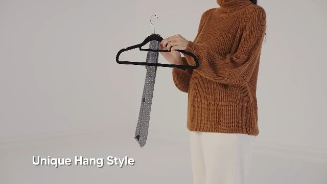 Utopia Home Velvet Hangers 100 Pack – Premium Hangers with Tie Bar - Black