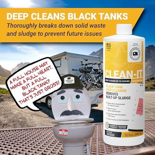 Unique Clean-It Liquid RV Black & Holding Tank Cleaner, 32 oz