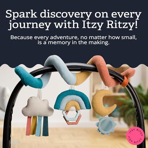 Itzy Ritzy Spiral Car Seat & Stroller Activity Toy, 0 Months & Up (Rainbow)