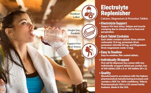 Globe Electrolyte Replenisher Tablets, 100 Count, Hydration Support Pack